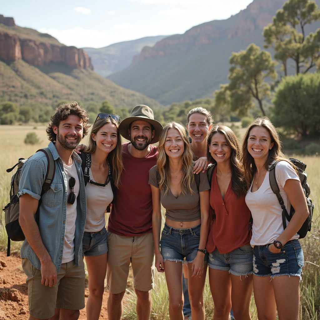 Happy travelers