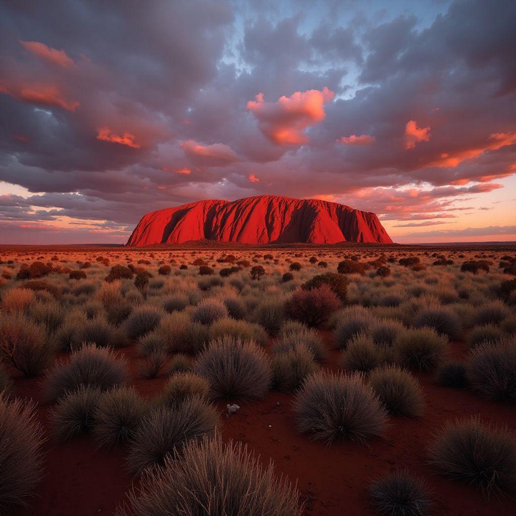 Uluru at sunset